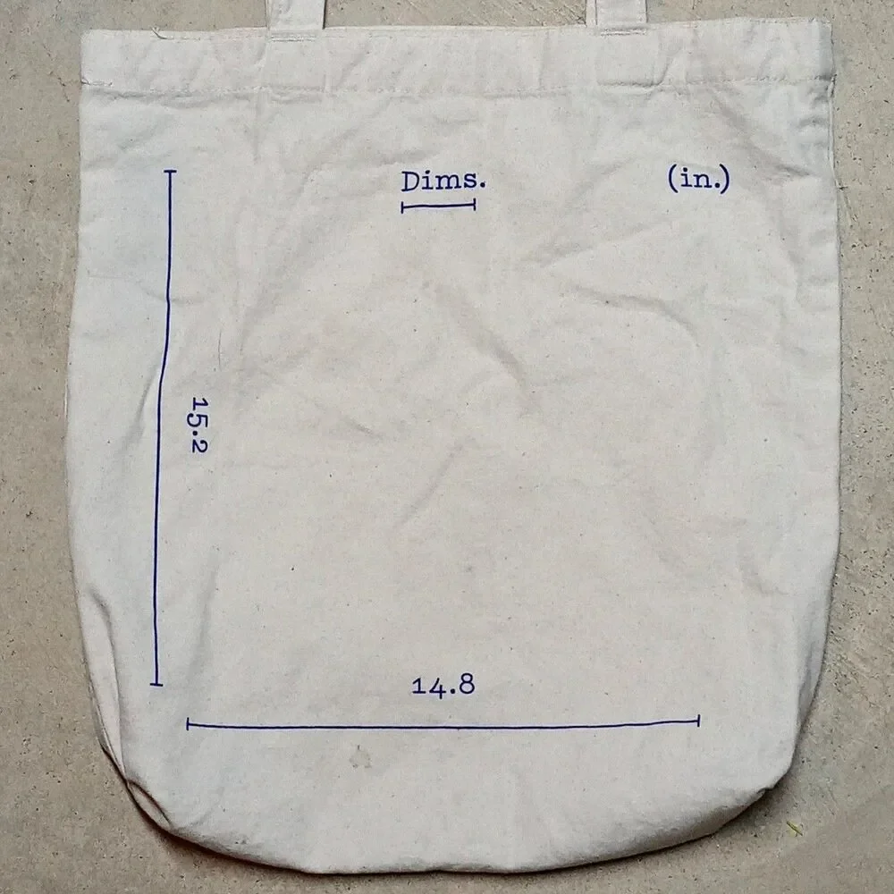 BAGGU x Dims Furniture Tote Bag Cross Stitch Garden Embroidered